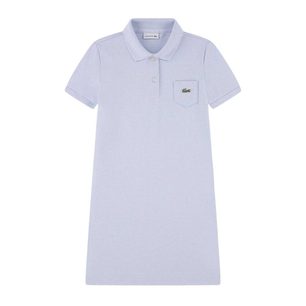 Lacoste Girls Chest Pocket Polo Shirt Dress / Blue